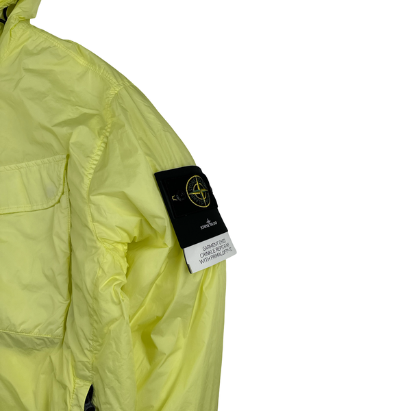 Stone Island 2022 Neon Yellow Crinkle Primaloft Lined Jacket - XL