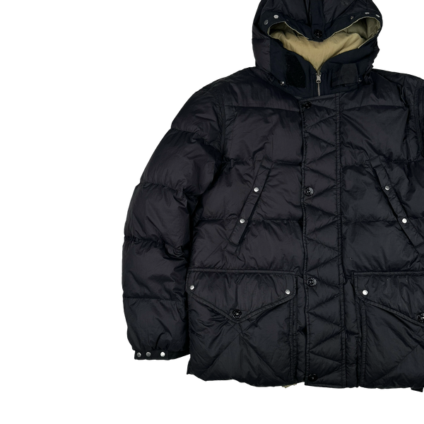 Stone Island 2015 Black Reversible Down Puffer Jacket - Large
