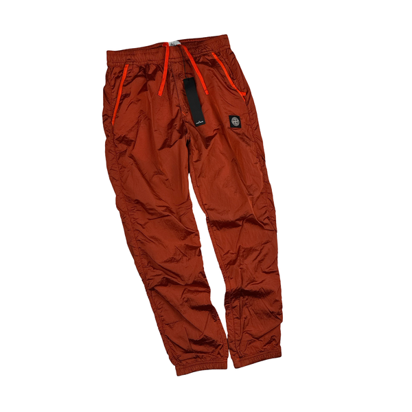 Stone Island 2020 Coral Nylon Metal Rip Stop Tracksuit Bottoms - Small