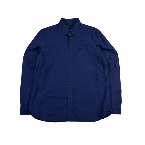 Fred Perry Blue Buttoned Shirt - Large