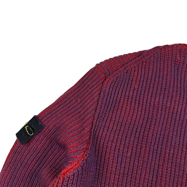 Stone Island 2015 Red/Purple Crewneck Knit Jumper - Medium