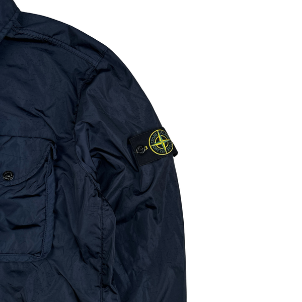 Stone Island 2015 Navy Lamy Flock Thick Nylon Jacket - XXL