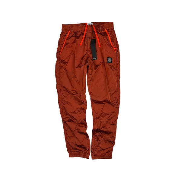 Stone Island 2020 Coral Nylon Metal Rip Stop Tracksuit Bottoms - Small