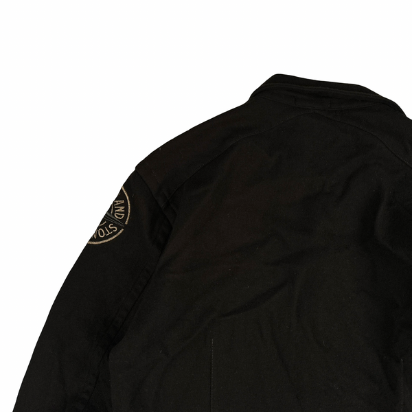Stone Island 2005 Lana Wool Blend Compass Patch Overshirt - Medium