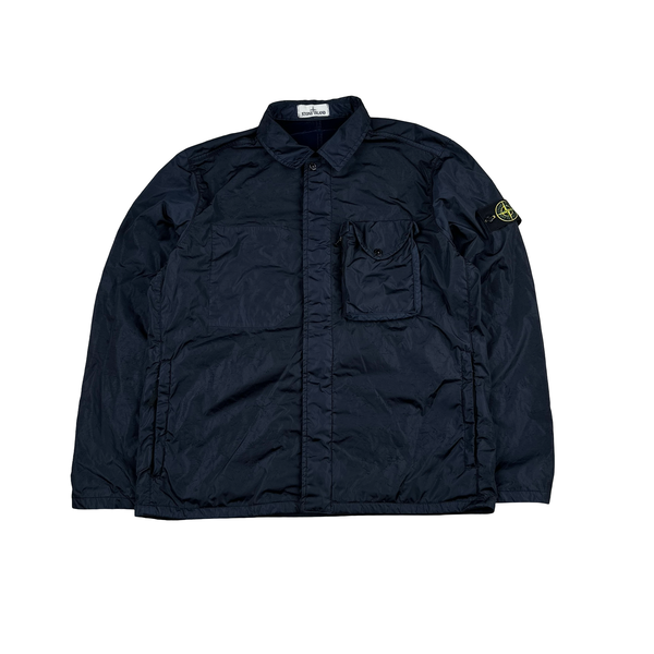 Stone Island 2015 Navy Lamy Flock Thick Nylon Jacket - XXL