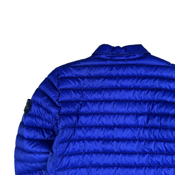 Stone Island 2022 Bio Based Ripstop Nylon Down Royal Blue Jacket - Large