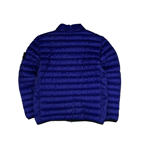 Stone Island 2022 Bio Based Ripstop Nylon Down Royal Blue Jacket - Large