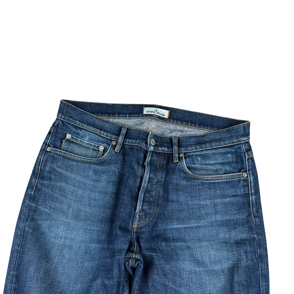 Stone Island 2018 Regular-Tapered Fit Mid Wash Denim Jeans - 34"
