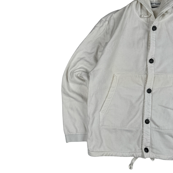 Stone Island Vintage 2000 Towelling Cotton Hoodie -  Medium