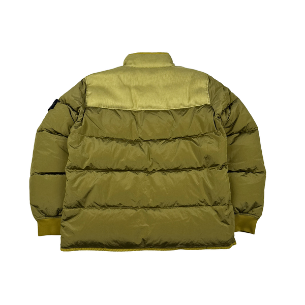 Stone Island 2021 Yellow Panama 6/3 HT Nylon Mix Fabrics Down- TC Puffer - Medium