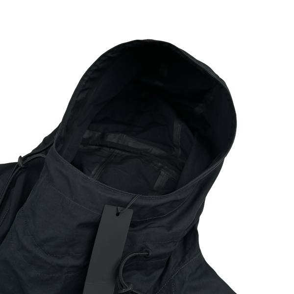 Stone Island 2022 Black O-Ventile Ghost Piece Pullover Smock Jacket - Large