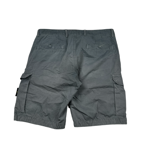 Stone Island SL Grey Cotton Cargo Shorts - 36"