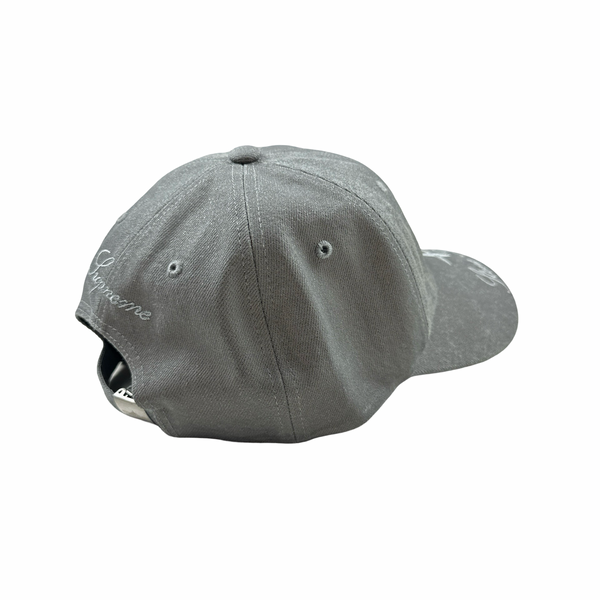 Stone Island X Supreme 2023 Reflective Denim Spellout Cap