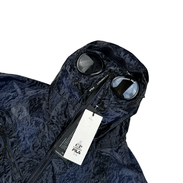 CP Company X Fila Navy Kan D Sherling Lined Explorer Goggle Jacket - Large