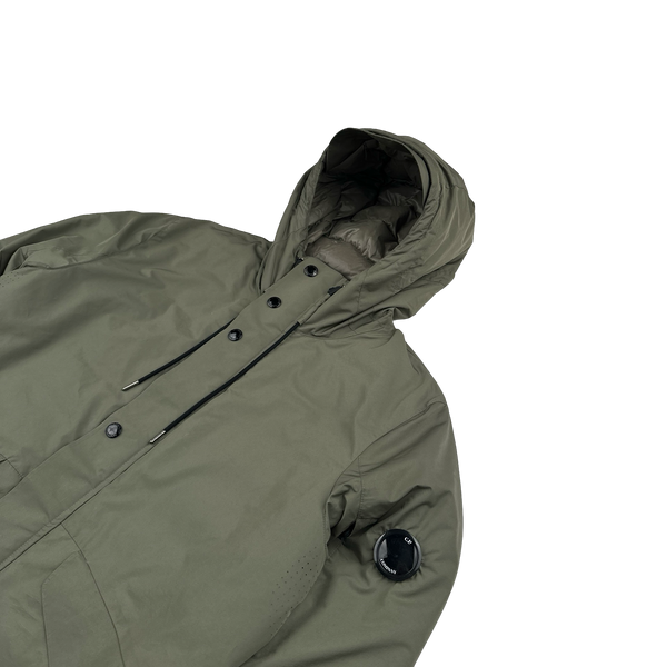 CP Company Khaki Micro M Down Filled Puffer Jacket - Large