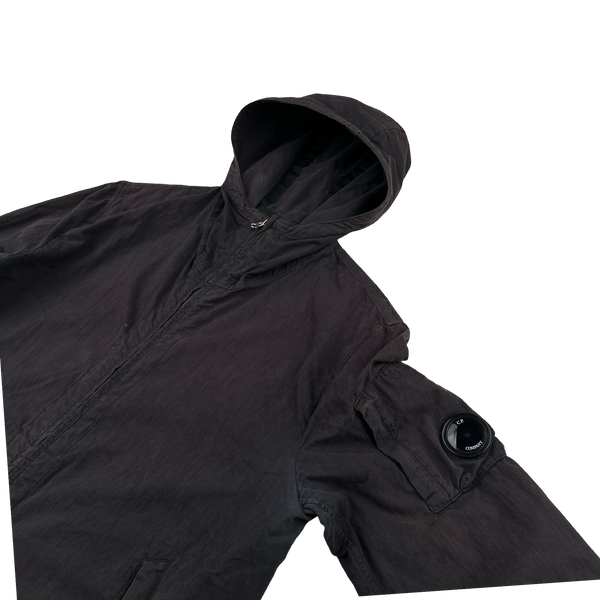 CP Company 50 Fili Black Hooded Jacket - Large
