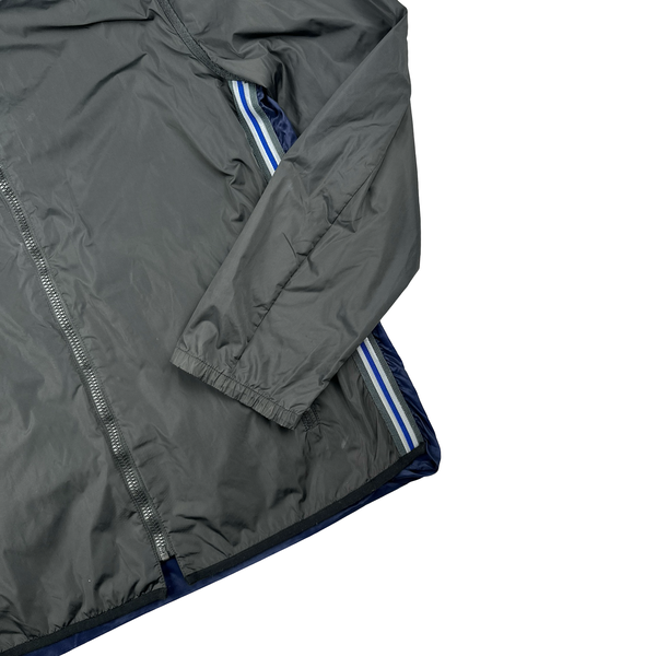 Prada Sport Grey Blue Semi Transparent Back Lightweight Jacket - Large