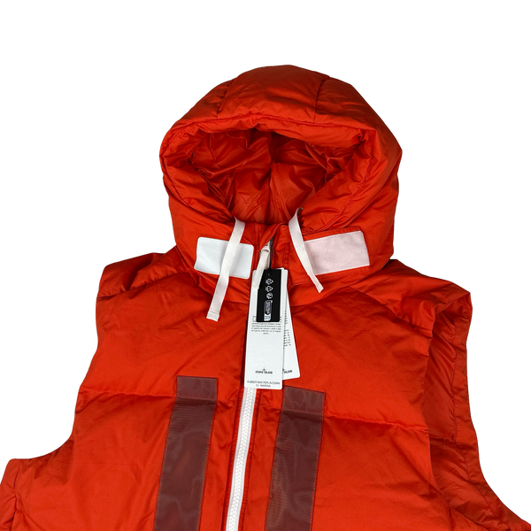 Stone Island 2023 Marina Rubber Wax Poplin Down Gilet - XXL