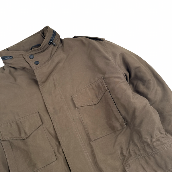 CP Company 1998 Brown Multi Pocket Nylon Blend Jacket - Large
