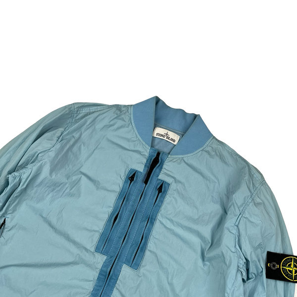 Stone Island 2017 Blue Garment Dyed Crinkle Reps Jacket - Medium