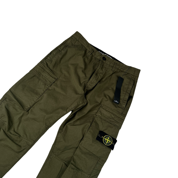 Stone Island 2023 RE T Khaki Cargo Trousers - 32"