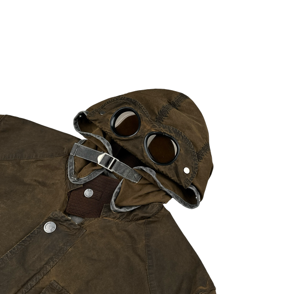 CP Company RARE 2007 Brown Tinto Terra Goggle Jacket - Large