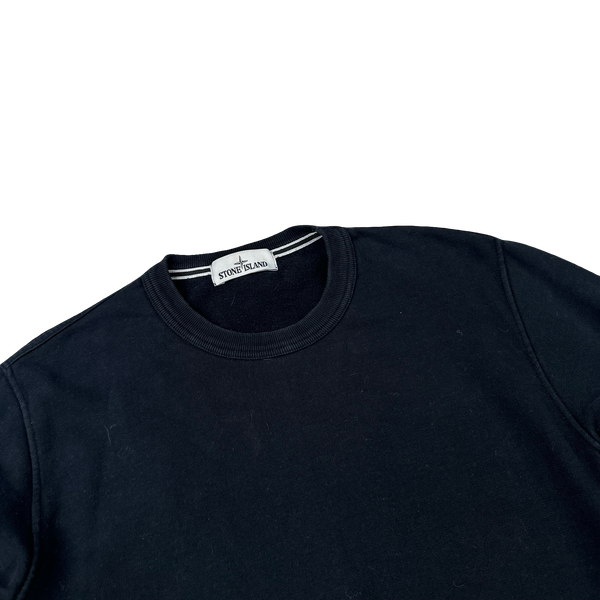 Stone Island 2015 Black Cotton Crewneck Sweatshirt - Large