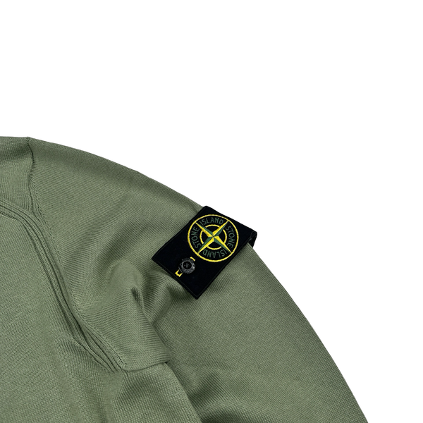 Stone Island 2019 Green Fine Knit Cotton Crewneck Jumper - Small