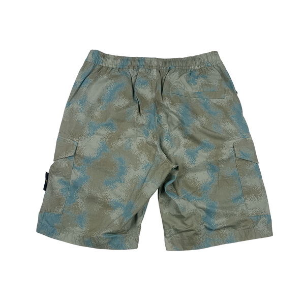 Stone Island 2020 Camo Devore Cargo Shorts - 32"