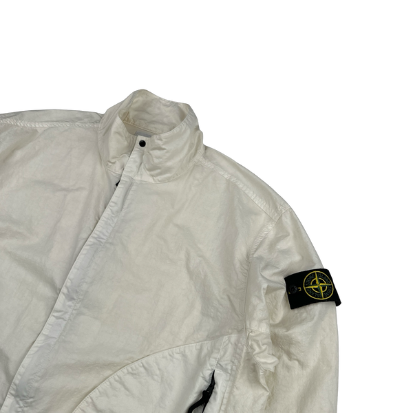 Stone Island 2025 Organic Nylon Panama TC Zipped Jacket - Large