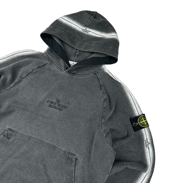 Stone Island x Supreme 2022 Grey Pullover Hoodie - Small