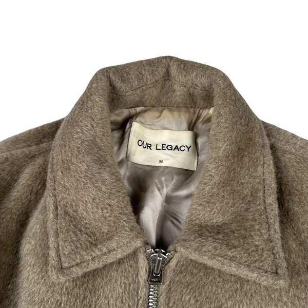 Our Legacy Caramel Mohair Wool Harrington Jacket - Medium