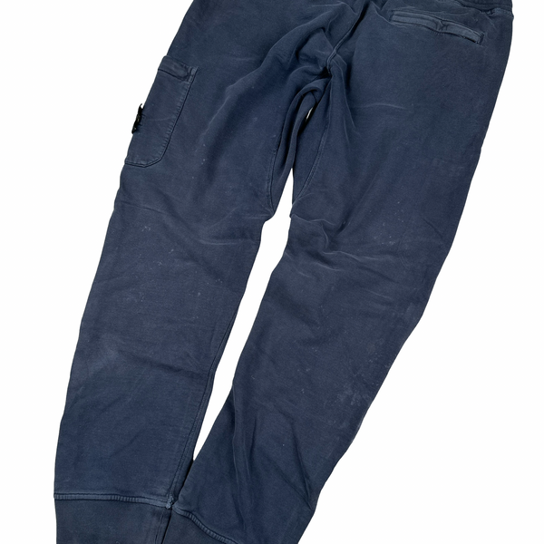 Stone Island Navy Cotton Jogging Bottoms - XL