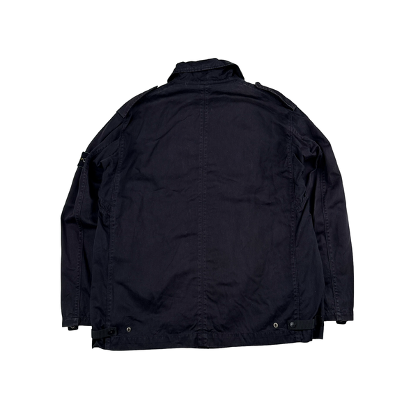 Stone Island Vintage Navy Raso Gommato Dutch Rope Jacket - XL