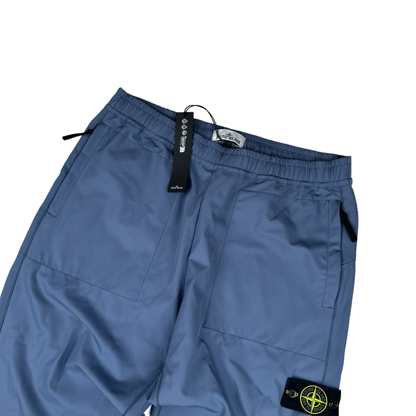 Stone Island 2024 Blue Nylon Slim Cut Trousers - XL