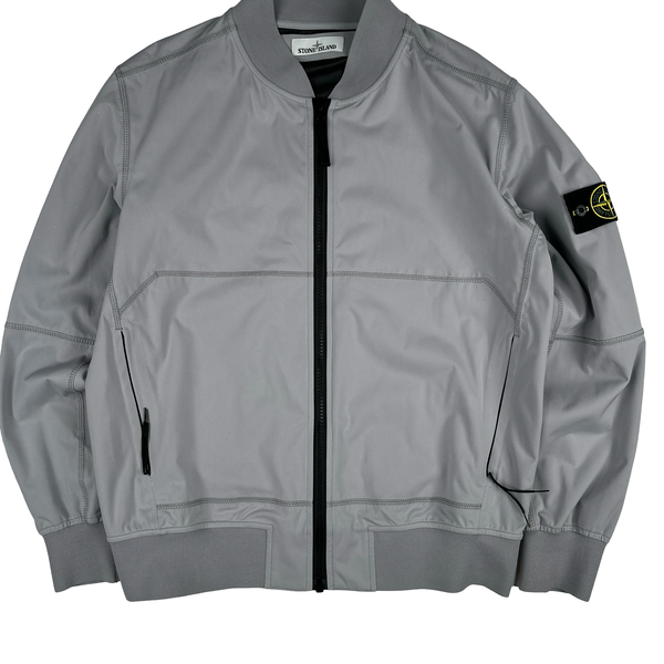 Stone Island 2018 Light Soft Shell Grid Check Bomber Jacket - XL