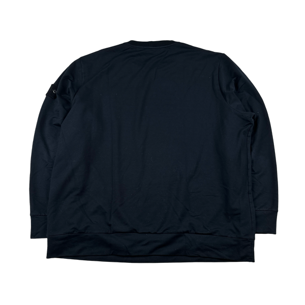 Stone Island 2022 Navy Ghost Piece Stretch Cotton Crewneck Jumper - 3XL