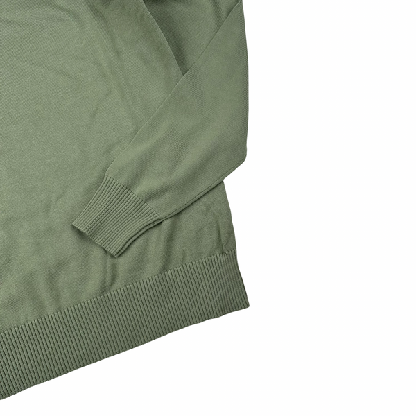 Stone Island Olive Green Lightweight Knitted Crewneck - Small