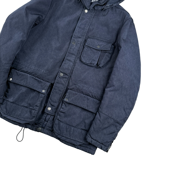 CP Company Goggle Navy Quilted Lined Multi Pocket Jacket - XL