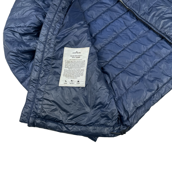 Stone Island Blue Micro Rip Stop Down Packable Jacket XL