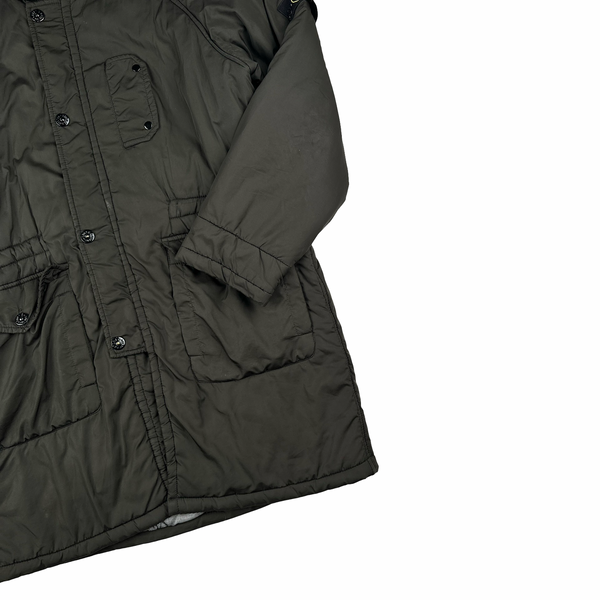 Stone Island 2002 Brown Multi Pocket Lined Hood Mesh Lined Jacket - Large
