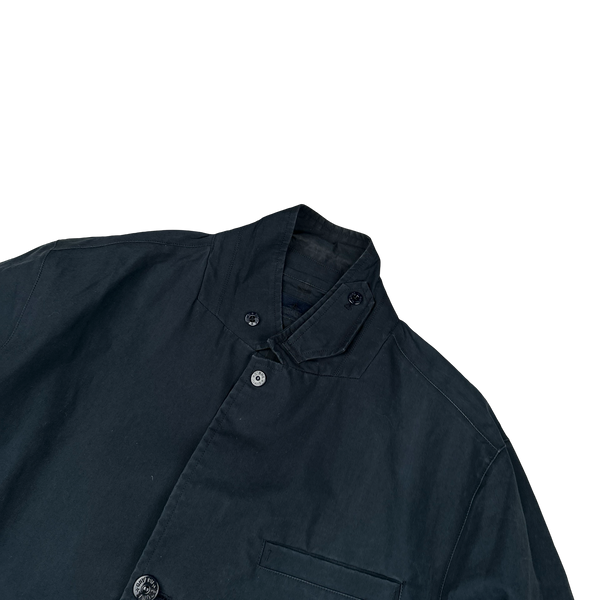Stone Island Navy Garment Dyed 3L Performance Cotton Ghost Piece Jacket - XL