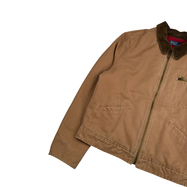 Ralph Lauren Vintage Work Harrington Fleece Lined Bomber Jacket - Large