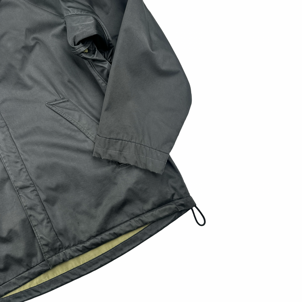 Stone Island 2004 Dark Grey Raso Floccato Riot Mask Sniper Jacket - XXL