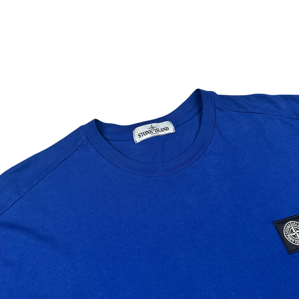 Stone Island Blue Cotton Patch T Shirt - XXL