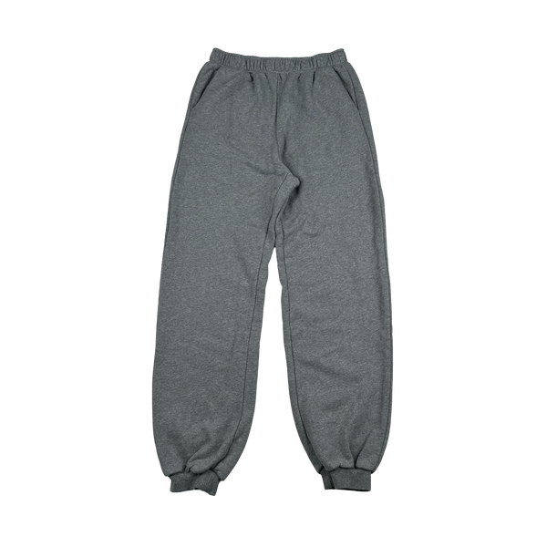 Prada Triangle Cotton Tab Grey Joggers - Medium