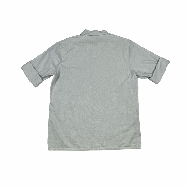 Stone Island Vintage 2001 Cotton Short Sleeve Stripped Buttoned Shirt - XL