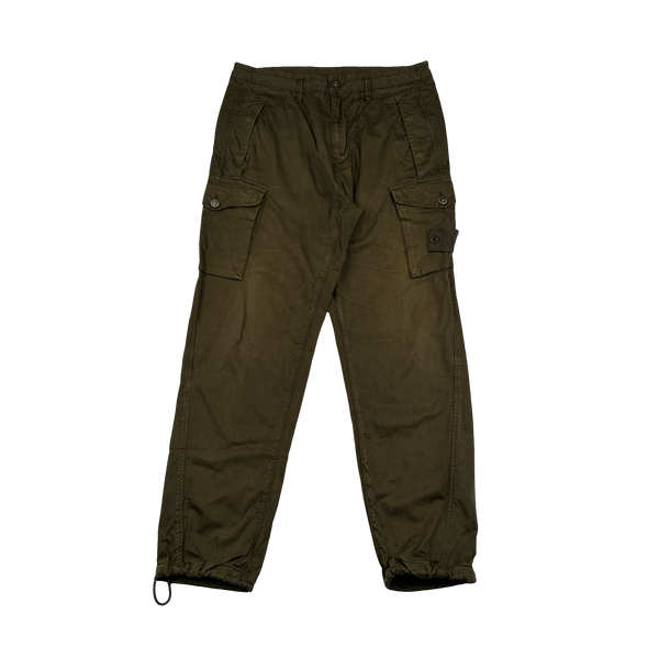 Stone Island 2020 Khaki Ghost Cotton Cargo Trousers - 30"