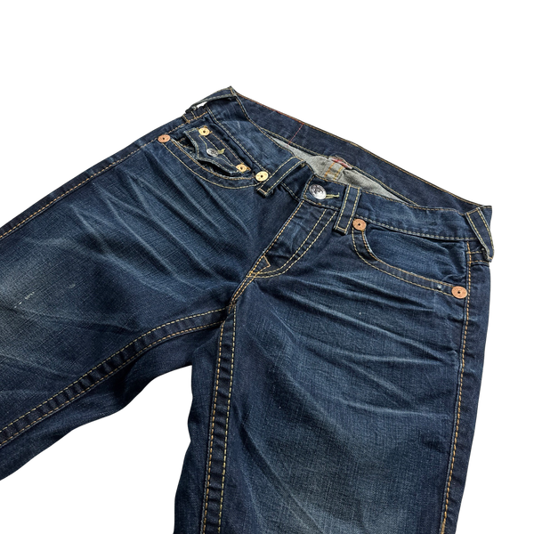 True Religion Ricky Big T Contrast Stich Denim Jeans - 34"
