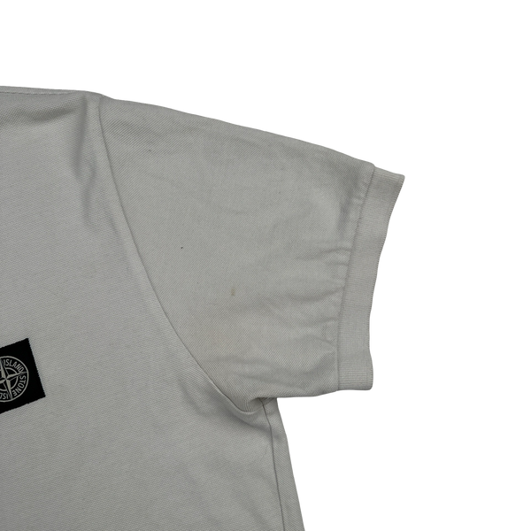 Stone Island 2018 White Cotton Polo Shirt - XL